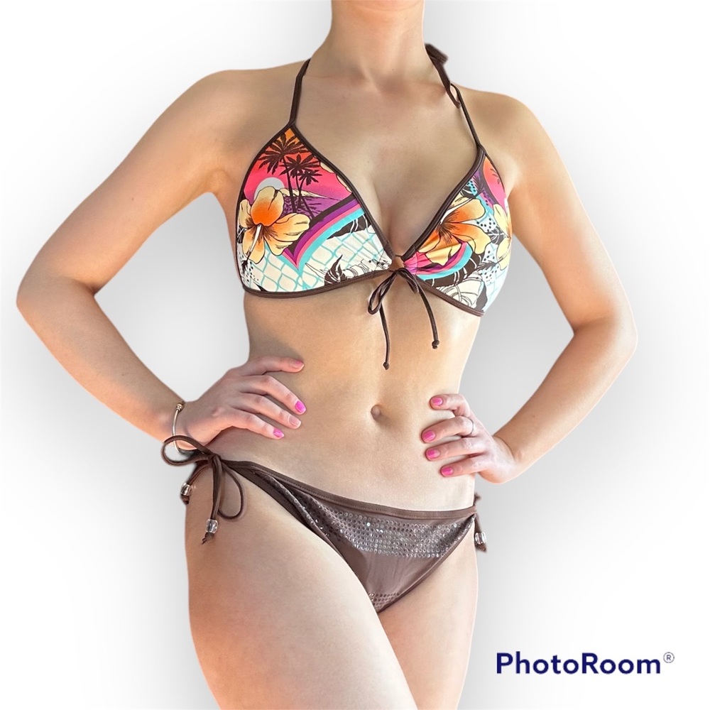 Body Glove XL Top Floral Bikini Set